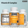 VISPURA Vitamin B-Complex, 180 Vegan Tablets, All B Vitamins Including