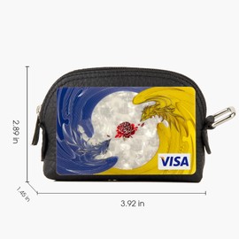 DONNAIN Mini Purse Women's Full Grain Leather, Fashionable Coin Purse, Minimalist Mini Coin Purse, Small Women's Key Case, Leather, Coin Purse, black, S, coin purse