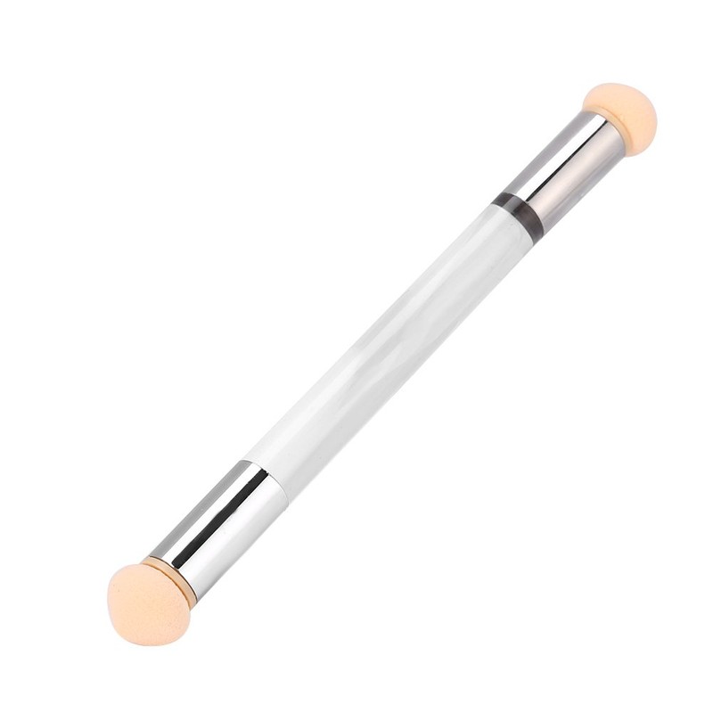 Pincel de sombreado de uñas, 2 colores de doble extremo