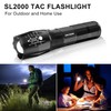 HinsGEAR 1 Mode Flashlights 4 Pack, Super Bright Zoomable LED