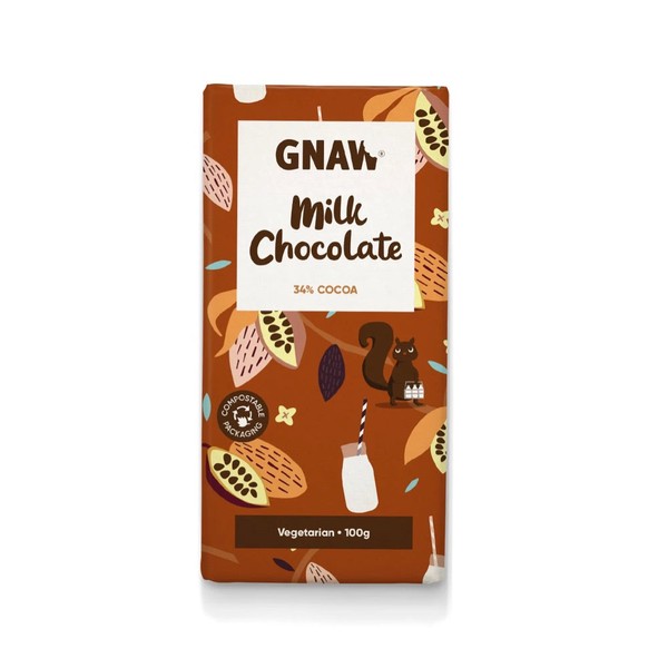 GNAW CHOCOLATE Handcrafted Milk Chocolate, 12x