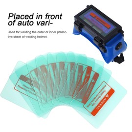 10pcs Welding Protective Lens,Round Corner,116 x 90mm / 4.6 x 3.5inch Clear Cover Lens for Welding Helmet Hood Mask