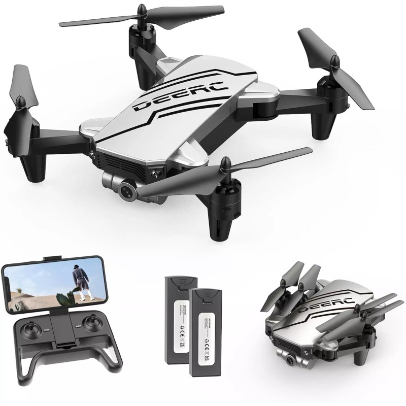DEERC D20 Silver Mini Drone with 720P HD FPV Camera
