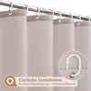 EurCross Shower Curtain 180 x 180 cm Sand Textile Fabric