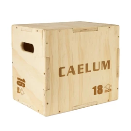 CAELUM 3-in-1 Wooden Plyo Box – Non-Slip Jump Box for Home & Gym, Heavy-Duty 400lbs Plyometric Box for Step-Ups, Squats, Strength & Agility Training Wood
