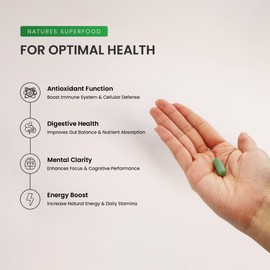 Organic Moringa Capsules - 1400mg High Potency Moringa Supplement - 120 Vegan Capsules - Pure Moringa Leaf Powder for Natural Energy, Detox, Wellness & Immune Support - Moringa Oleifera 700mg Pills