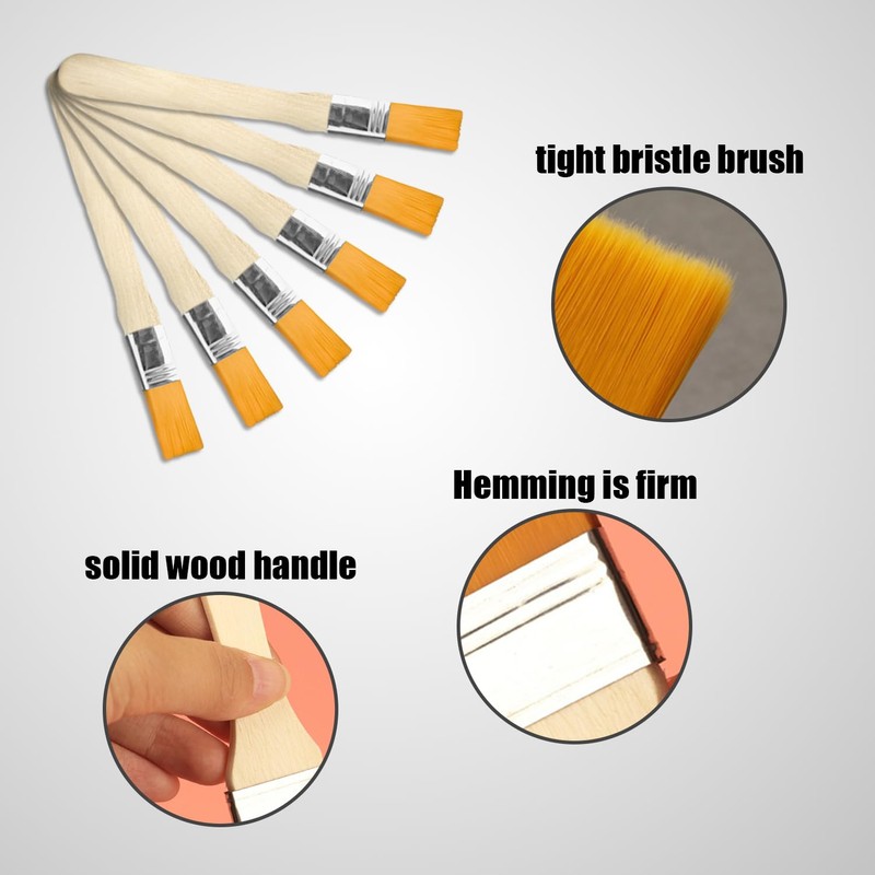 20 Pieces of Nylon Brushes, Barbecue Brushes, Paint Tool Brushes,