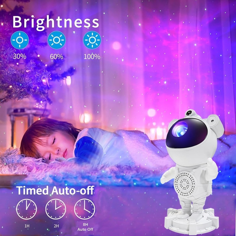Recsg Star Projector Galaxy Night Light - Astronaut Star Nebula