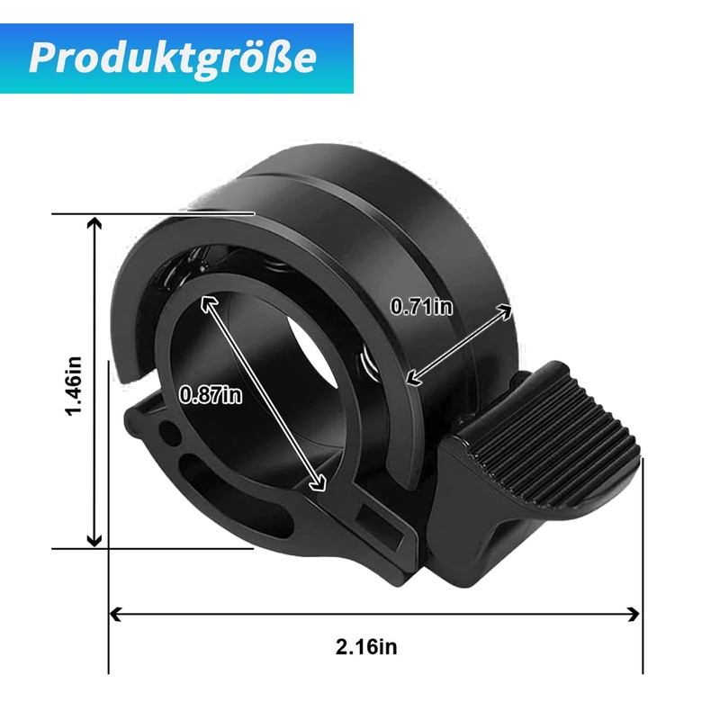 Lofez Bicycle Bell, Mini Bell Bicycle Made of Aluminium Alloy