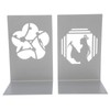Metal Bookend AntiSlip Ancient Style Desktop Bookshelf Book Divider Craft