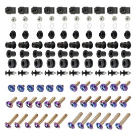 SPORT FAIRING - Kit de tornillos de carenado universal M5 M6 de acero inoxidable para motocicleta, tornillos para Kawasaki Suzuki, Honda, Yamaha-Rainbow