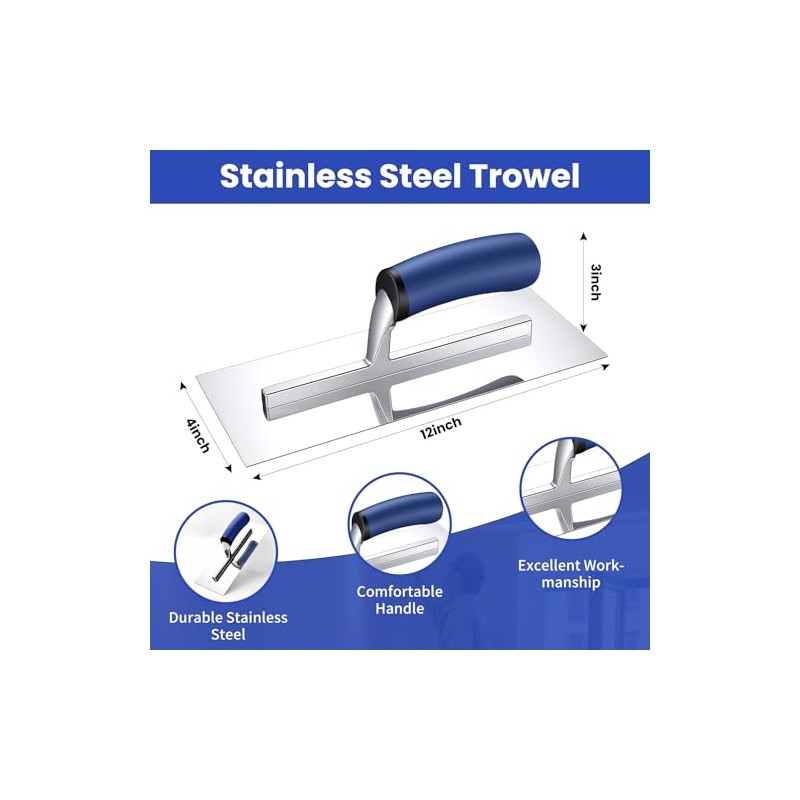 Drywall Hand Tools Kit, Drywall Knife Set with Putty Knives,