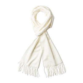VERONZ Super Soft Luxurious Classic Cashmere Feel Winter Scarf (White)
