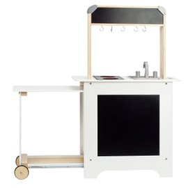 Award Winning Hape Playfully Delicious Cook 'n Serve Wooden Play Kitchen Yellow, L: 37, W: 11.8, H: 38 inch