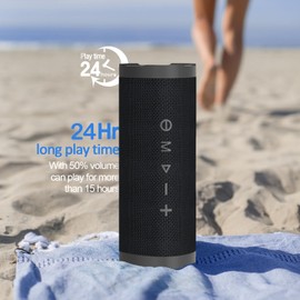 Vanzon V40 Portable Wireless Speaker V5.0 with 24W Loud Stereo Sound, 24H Playtime, TWS & IPX7 Waterproof, Suitable for Travel, Home and Outdoors