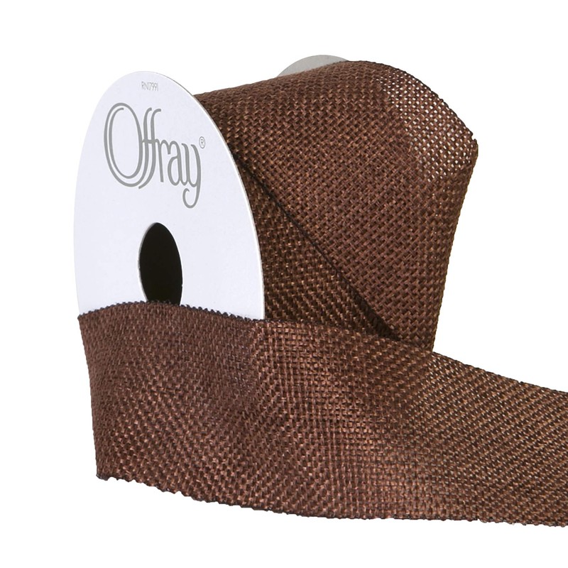 Berwick Offray 1.5" Wide Rustic Saddle Polyester Ribbon, Mud Pie