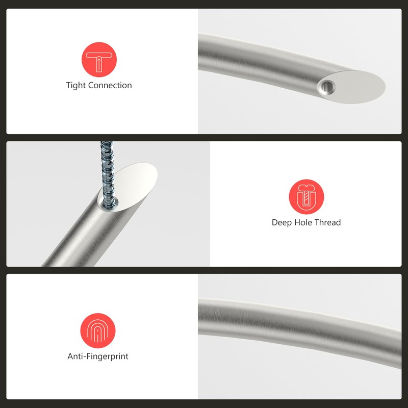 homdiy 10 Pack Brushed Nickel Cabinet Pulls 5 Inch Solid