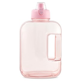 Nebuaegis Pink Large Water Bottle, Plastic Reusable Water Bottle Water Jug with Locking, Leak Proof Lid