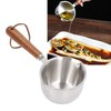 Butter Warmer Stainless Steel Wooden Handle 3 Layers Multi Purpose