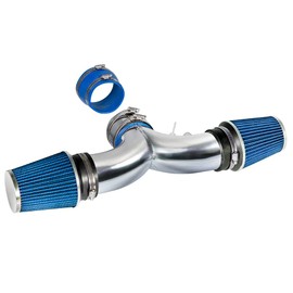 Rtunes Racing Short Ram Air Intake Kit + Filter Combo Compatible For 94-96 Impala SS / 94-96 Caprice 4.3L/5.7L V8 Dual (with 2 Filters) (Blue)