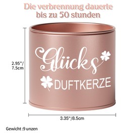 TheGiffter Gifts for Women, 9 oz Lavender Scented Candles Lucky Charm Motivational Gifts Birthday Gift Get Well Gifts Courage Gift for Women