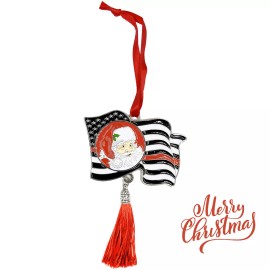 America's Front Line GL3-019 Thin Red Line Flag Merry Christmas Ornament Fire Fighter Firefighter Fir