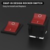 DaierTek 12V 30A Rocker Switch 4 Pin Red LED Lighted