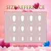 Press on Nails Almond Medium Fake Nails Heart Fake Nails