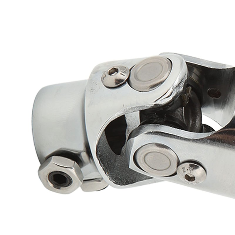 Double U Joint Coupler, Chromed 5.2in Length Double Steering U