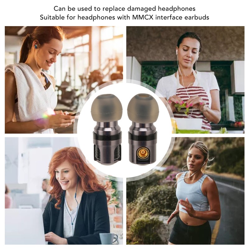 MMCX Earbuds 0.4in Dynamic Drive DIY Detachable Wire Connected Deep