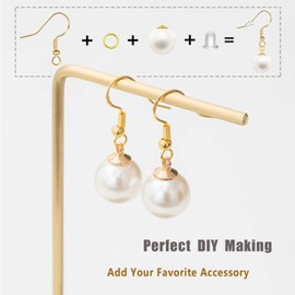 Hypoallergenic Earring Hooks 150 PCS/75 Pairs, 925 Sterling Silver Ear Wires Fish Hooks,500pcs Earring Making Kit with Jump Rings and Clear Silicone Earring Backs Stoppers for DIY Jewelry Making