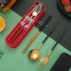 Cutlery Set, Stainless Steel, Chopsticks, Fork, Spoon, 3-piece Set, with