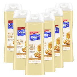 Suave Essentials Body Wash Creamy Milk and Honey Splash 15 oz - Pack of 6
