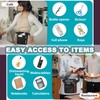 Roucerlin Black Server Pouch for Waitress, Adjustable Serving Waiter Apron