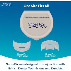 SnoreFix 4 Pack, 2 Years Supply, One Size Fits All, Anti Snoring Devices, Snoring Mouth Guard, Snoring Solution, Snore Stopper