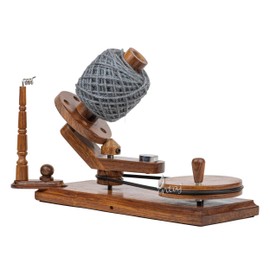 INTAJ Rosewood Yarn Winder - Large Wooden Yarn Winder for Knitting Crocheting Handcrafted - Heavy Duty Natural Ball Winder (Rosewood, Universal (14"Lx9.5"H))