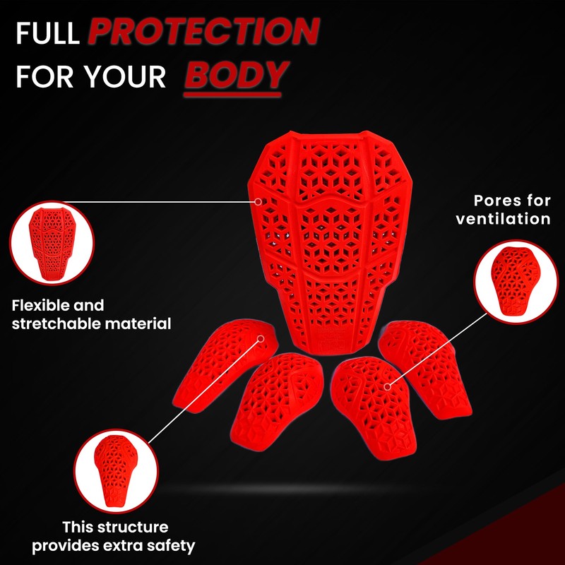CE Level 2 Certified Armor Pads, Level 2 Approved Back,