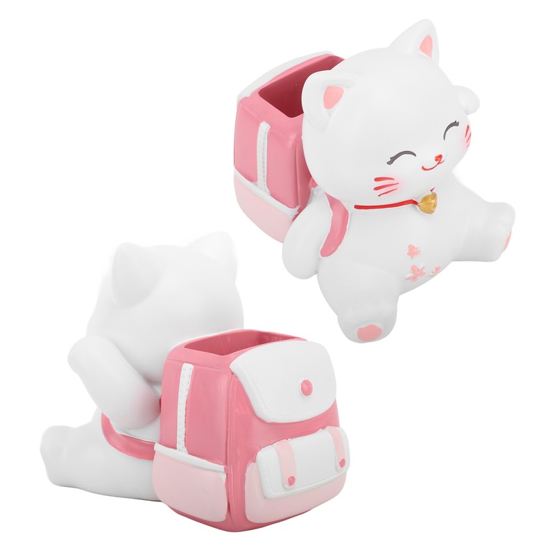 Cat Pen Holder Multipurpose Resin Innovative Cute Pencil Holder for