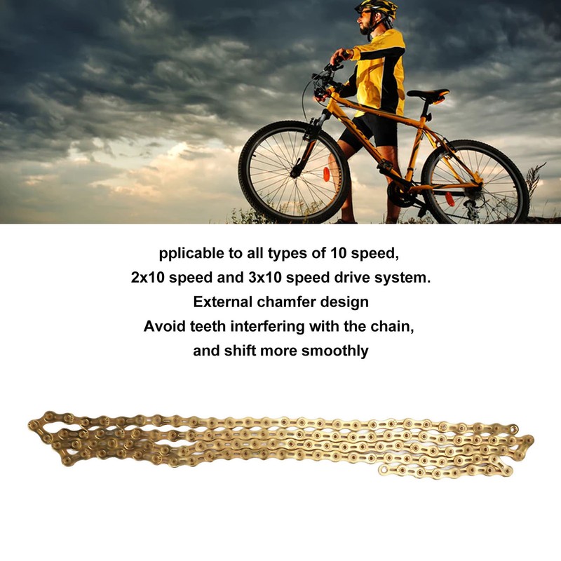 10 Speed Bicycle Chain Full Hollow Lightweight Mountain Road Bike