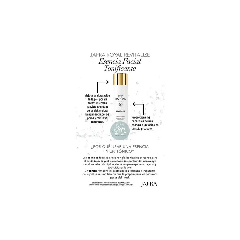 Gel Limpiador+esencia Facial Tonificante Revitalize Jafra