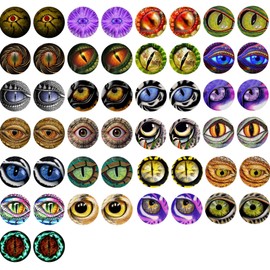 25MM 50PCS Dragon Eyes Glass Cabochon Eyes for Clay Doll Making Sculptures Props Craft DIY Findings Jewelry Making