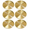 Heavy Brass Coasters for Drinks (6-Pack) - Solid Bronze Gold