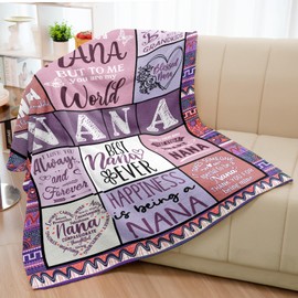 Gifts for Nana Birthday Mother's Day Christmas, Nana Blanket from Granddauther Grandson, Best Nanas Gifts from Grandkids