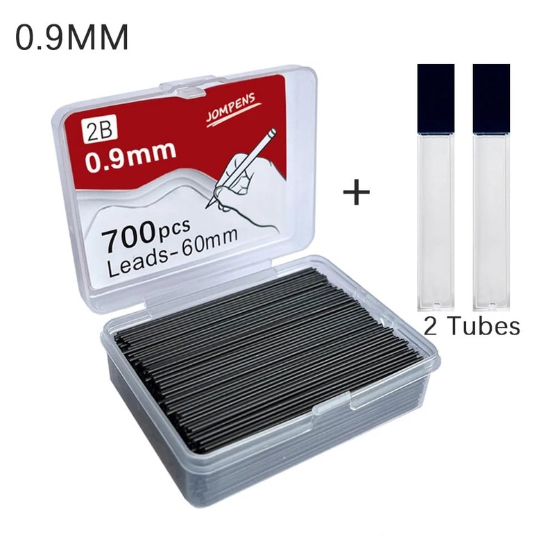 1000pcs Mechanical Pencil Lead 0.5 0.7 0.9mm 2B 60mm Art