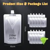 20pcs 250ml Foil Pouches for Festivals, Secret Flask with Screw-on