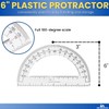 1InTheOffice Plastic Protractor 6 Inch, Protractor for Geometry, Clear Protractor,