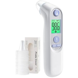 Viproud Ear Thermometer for Babies Kids, Digital Infrared Thermometer with 21 Ear Covers - Fast & Easy to Use, 30 Memories