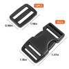 1" Webbing, 10 Yards, Black, Strap Set for Outdoors Indoors
