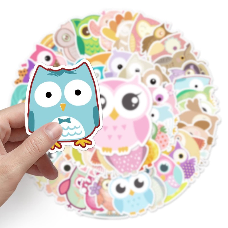 Owl Sticker Cartoon Owl Sticker Set 50 Pieces Decoration for