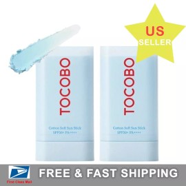 Tocobo [Tocobo] Cotton Soft Sun Stick, 19g, SPF 50+ PA++++[2 packs] [US CA Seller]